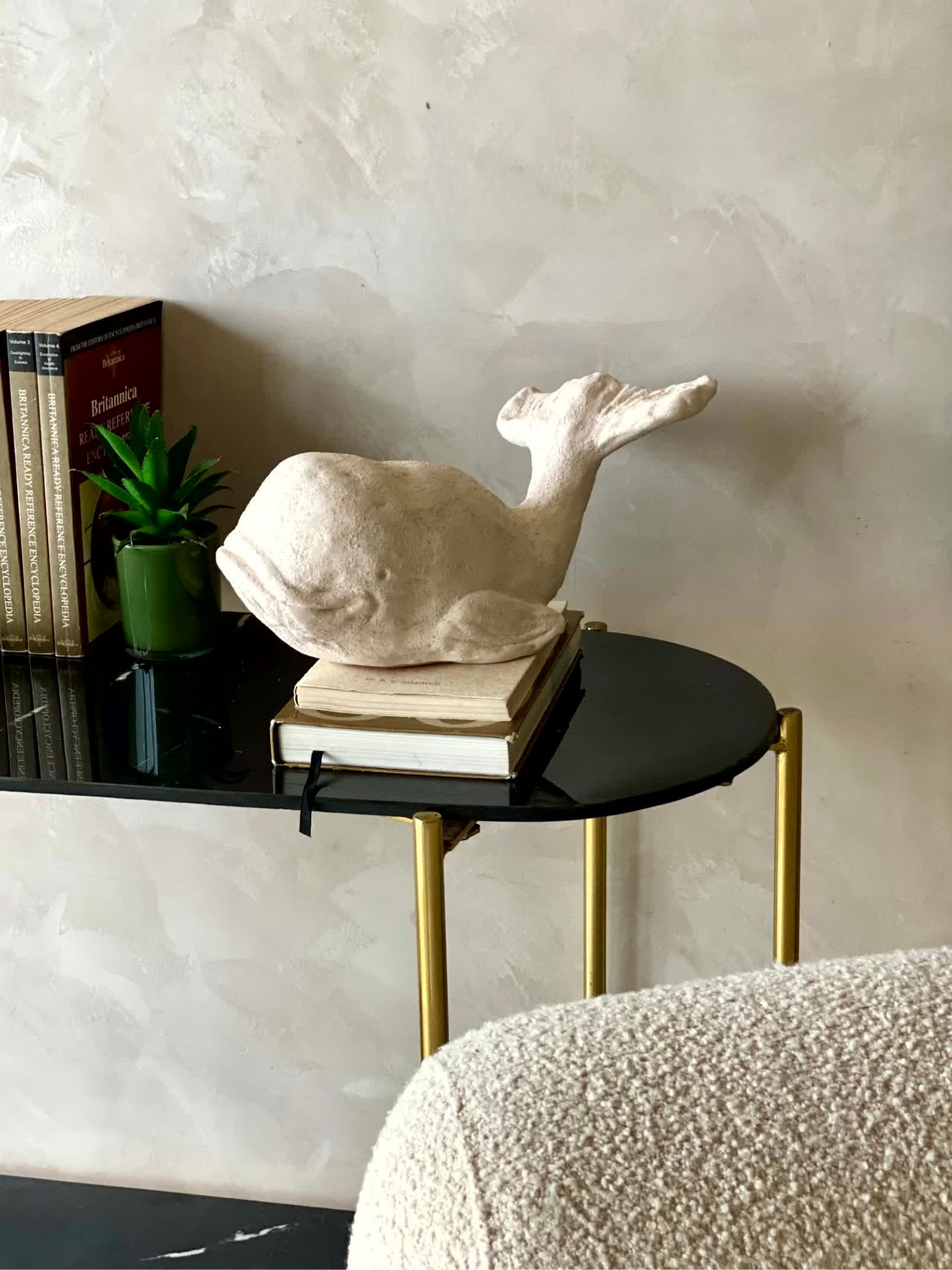 Terracotta Whale  Sculpture