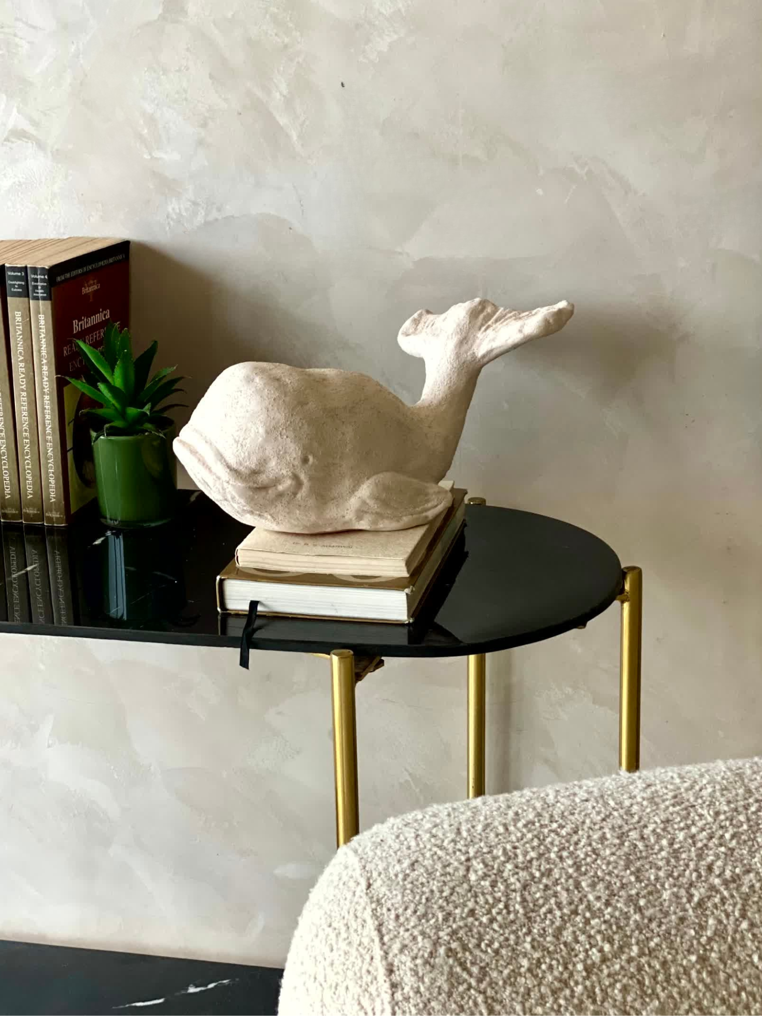 Terracotta Whale  Sculpture
