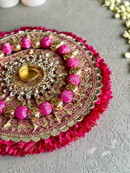 Festive Adaa Floral Rangoli - Pink