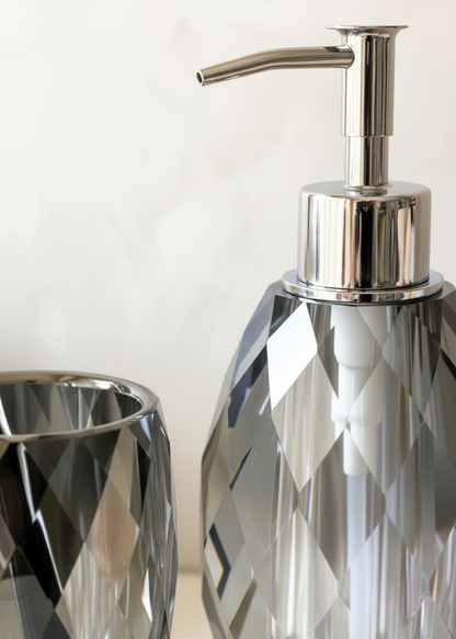 Sundrop Crystal Bathroom Set - Black (Set of 3)
