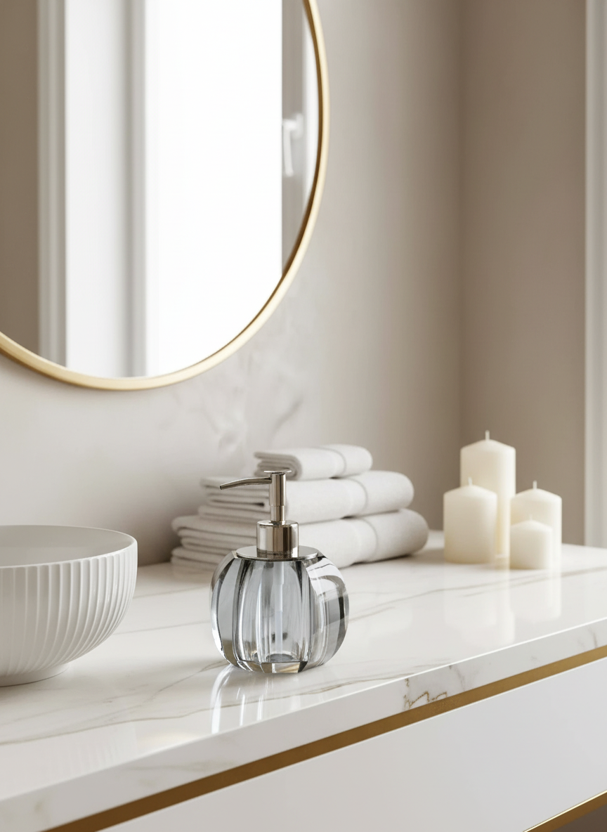 Murky Crystal Bathroom Dispenser - Black