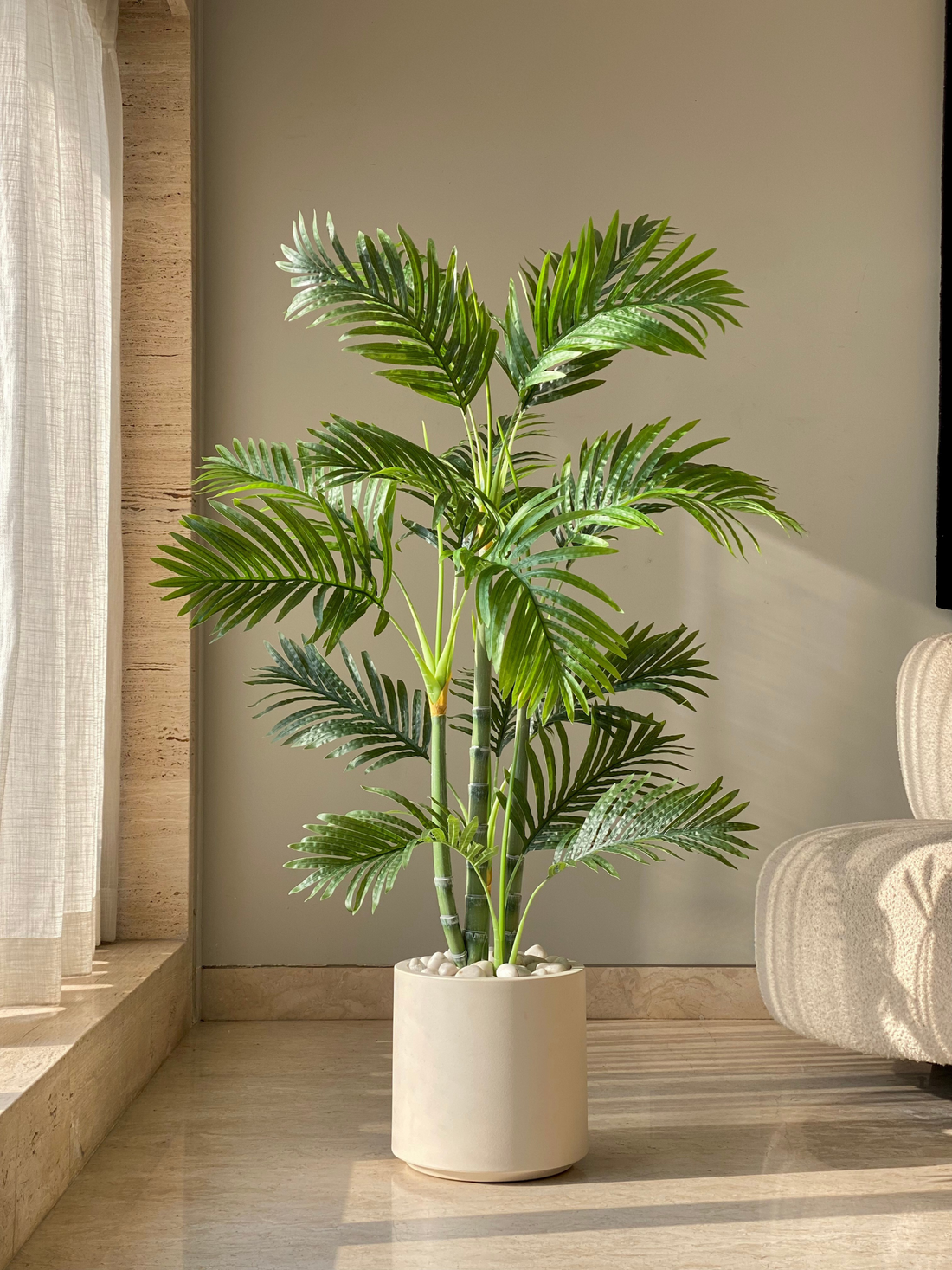 Artificial Bamboo Palm Plant - 4.5 Feet