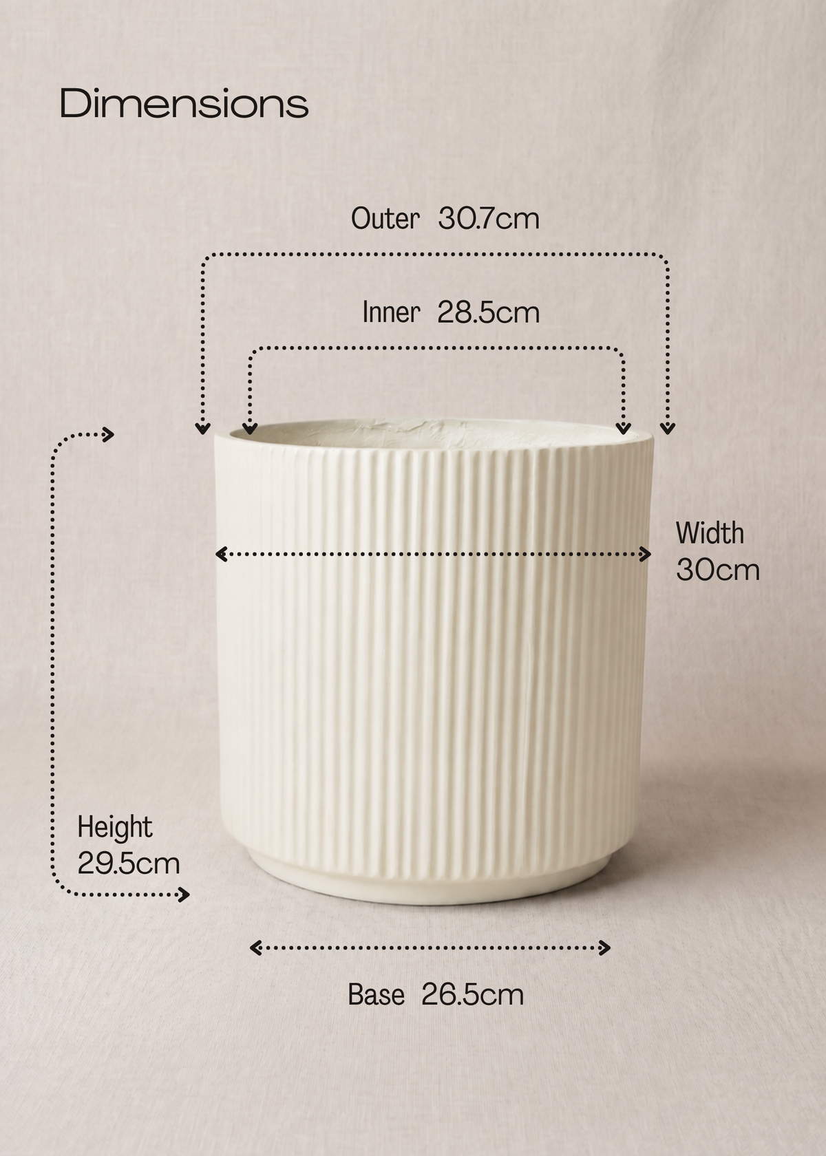 Linear Planters - White