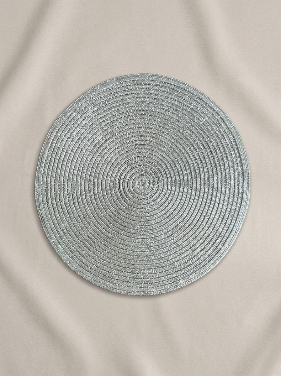 Noir Spiral Placemat Light Grey - Set of 6