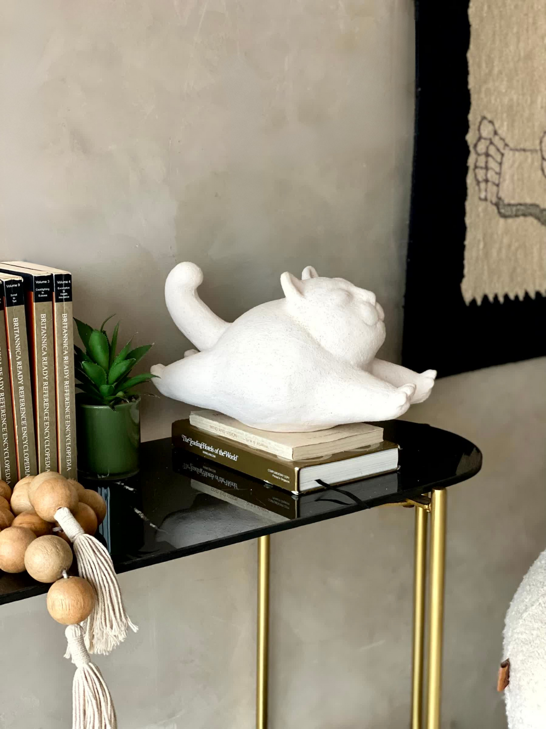 Terracotta Meow Sculpture