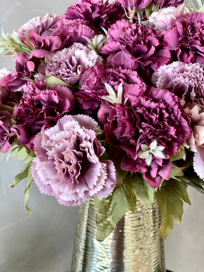 Artificial Mixed Carnation Flower - Set of 2