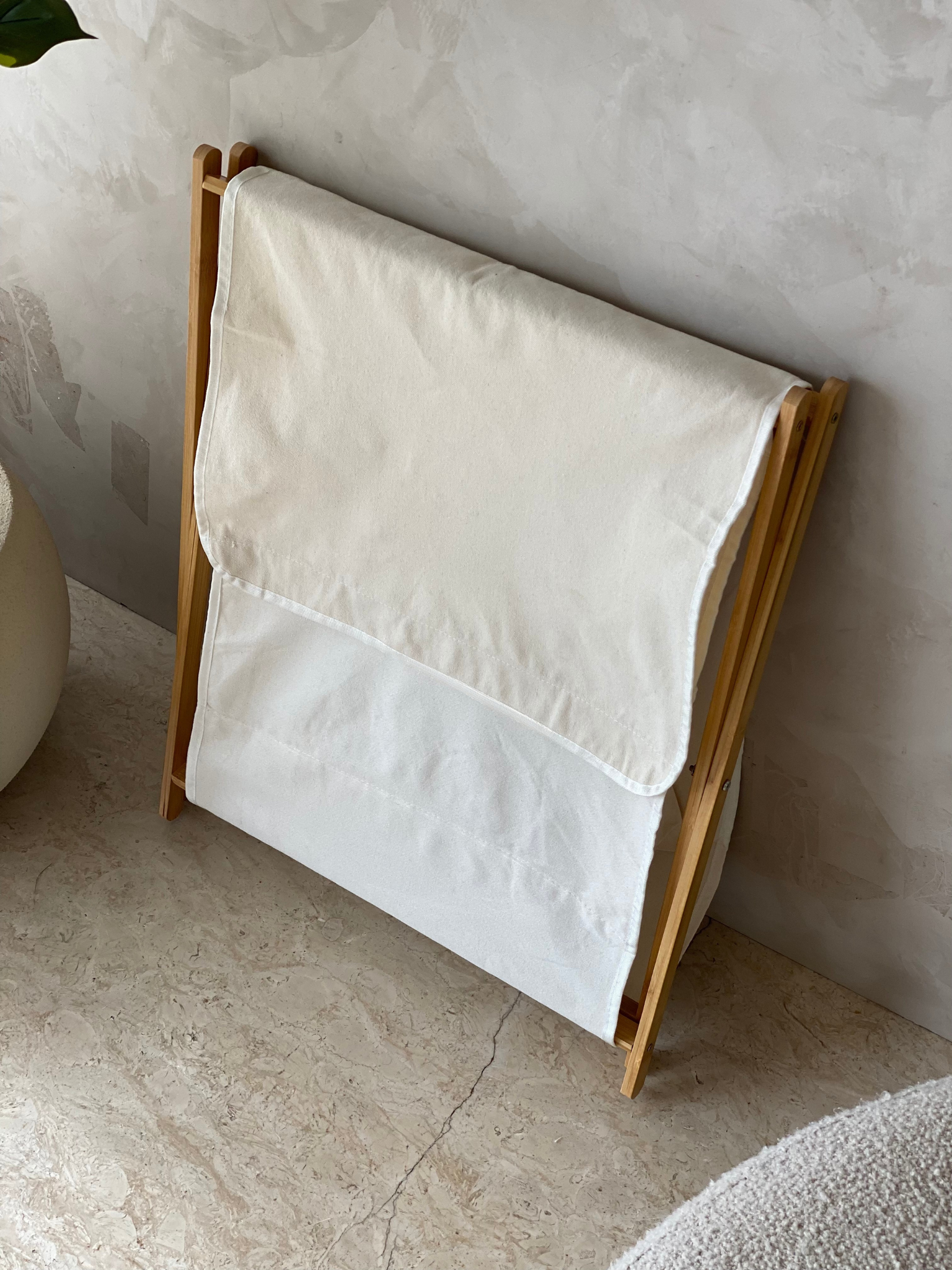 Ermina Luxe Foldable Laundry Basket - White