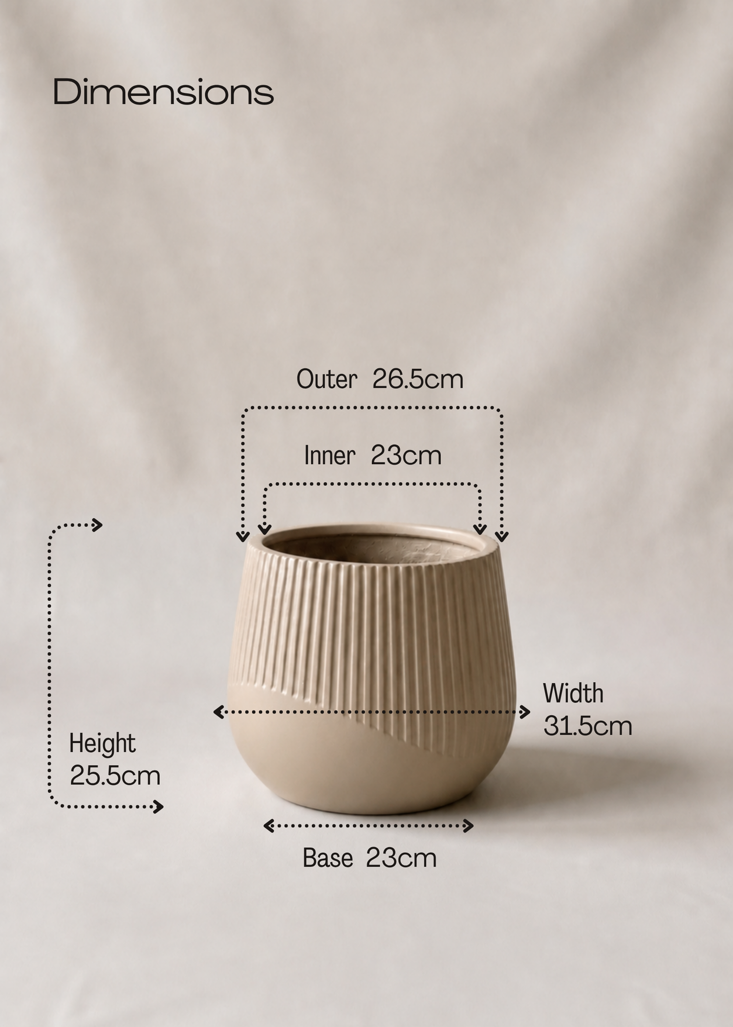 Cassan Planters - Beige