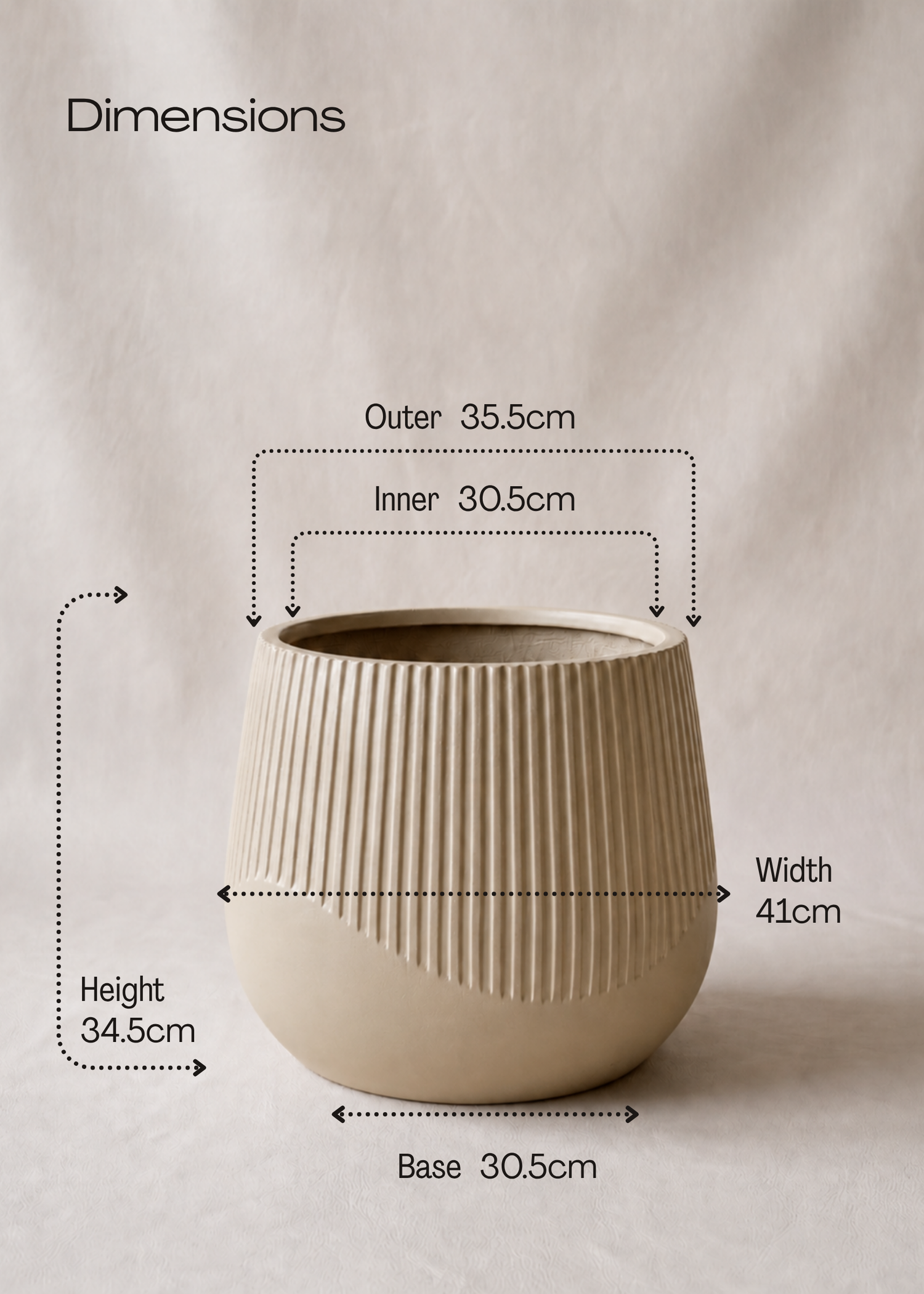 Cassan Planters - Beige