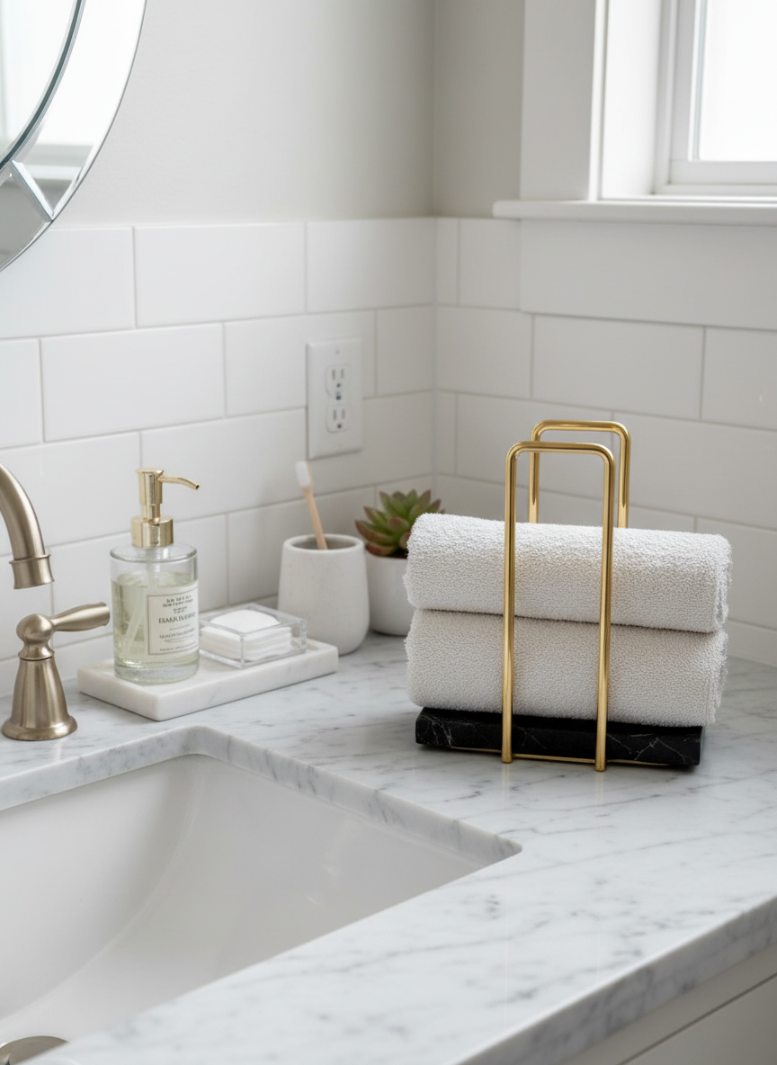 Imperial Napkin Holder - Black &amp; Gold