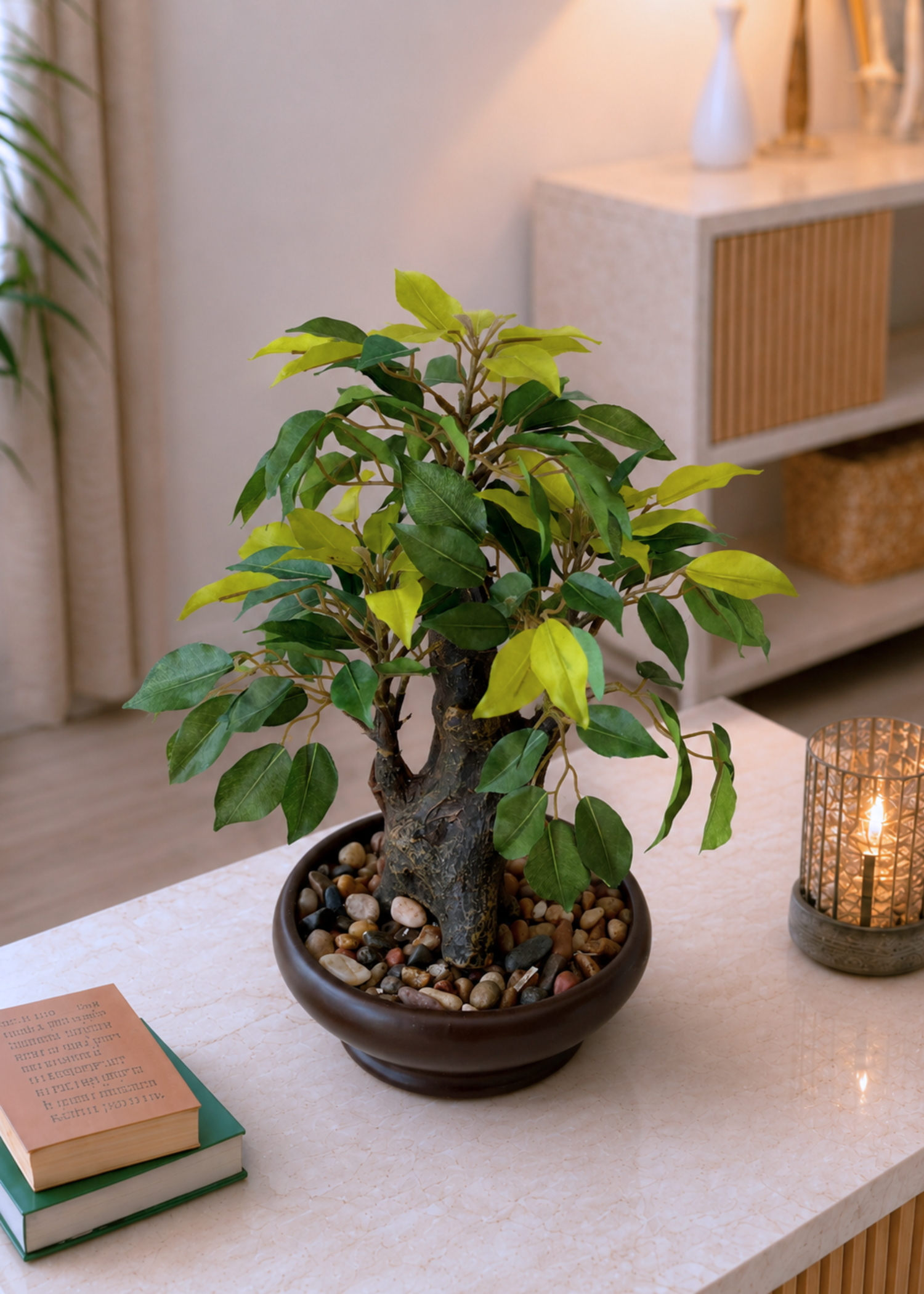 Artificial Ficus Bonsai Plant - 1 Feet