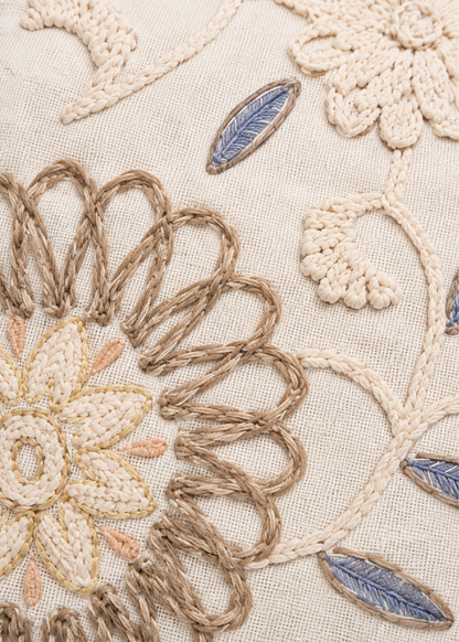 Flora Ivory Cushion Cover
