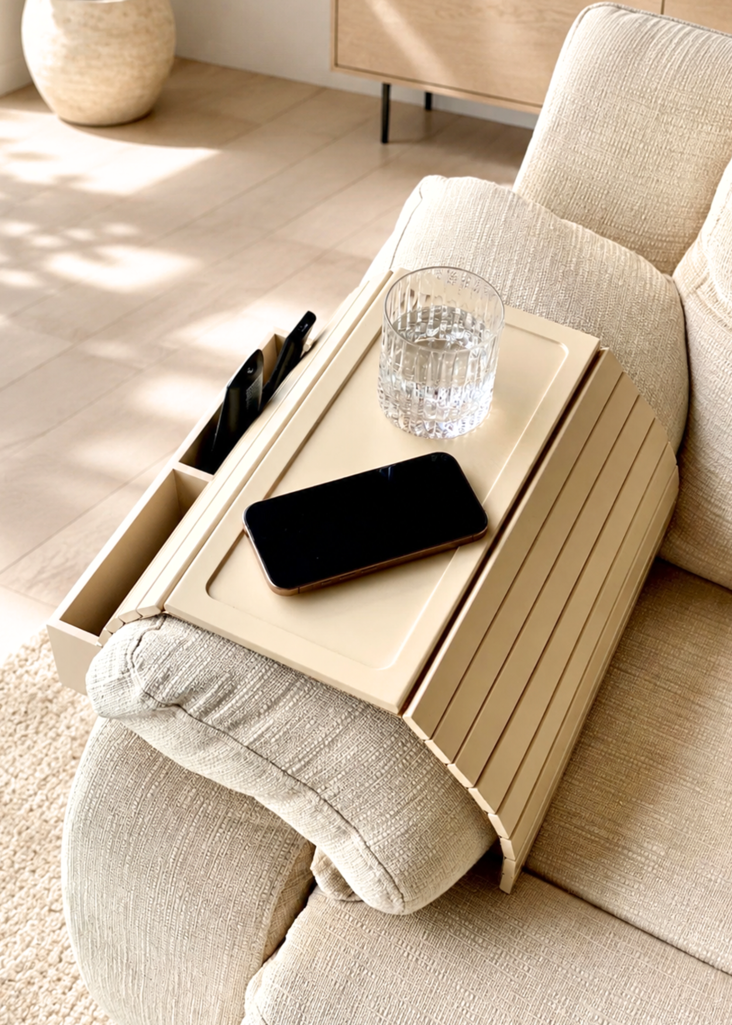 Multipurpose Sofa Armrest - Beige
