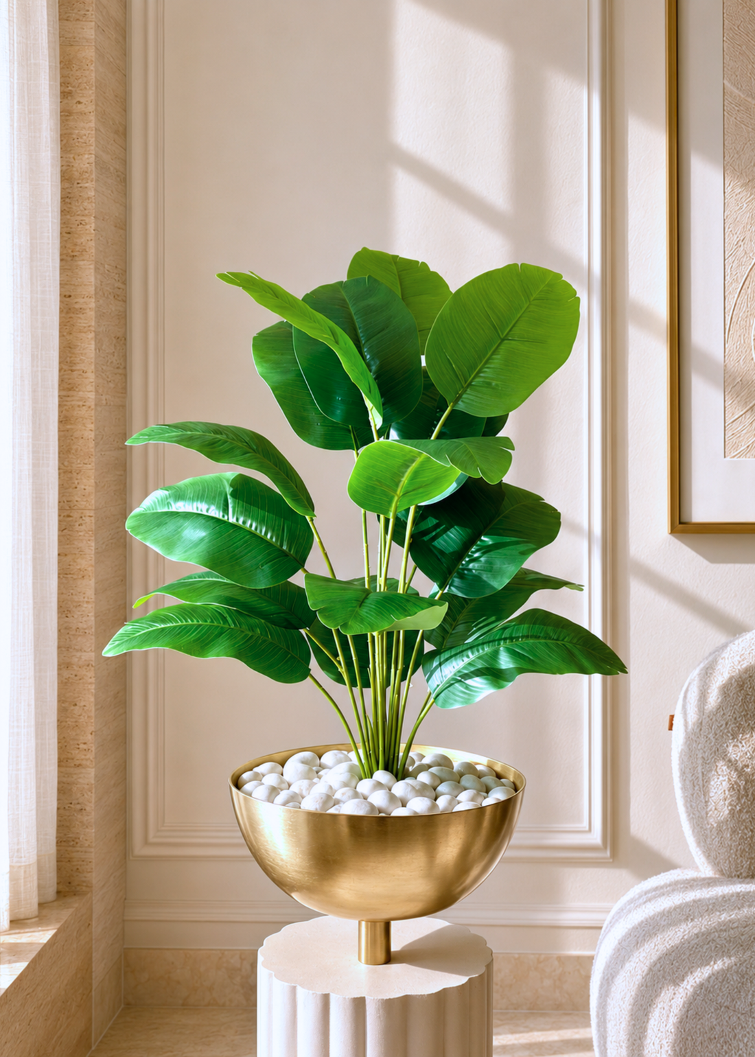 Artificial Broad Leaf Banana Plant - 2.6 Feet