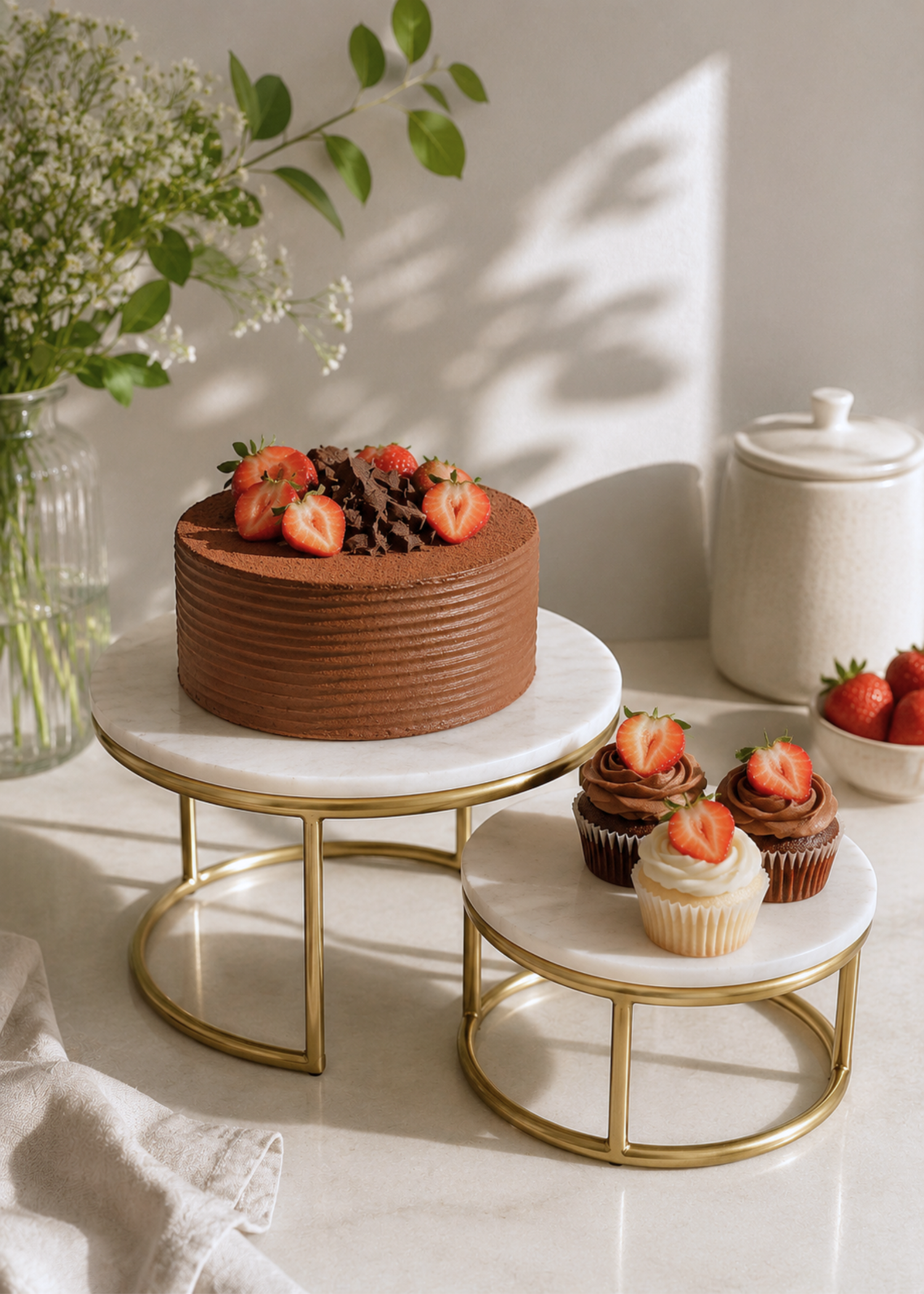 Soho Marble Cake Stand – Set of 2