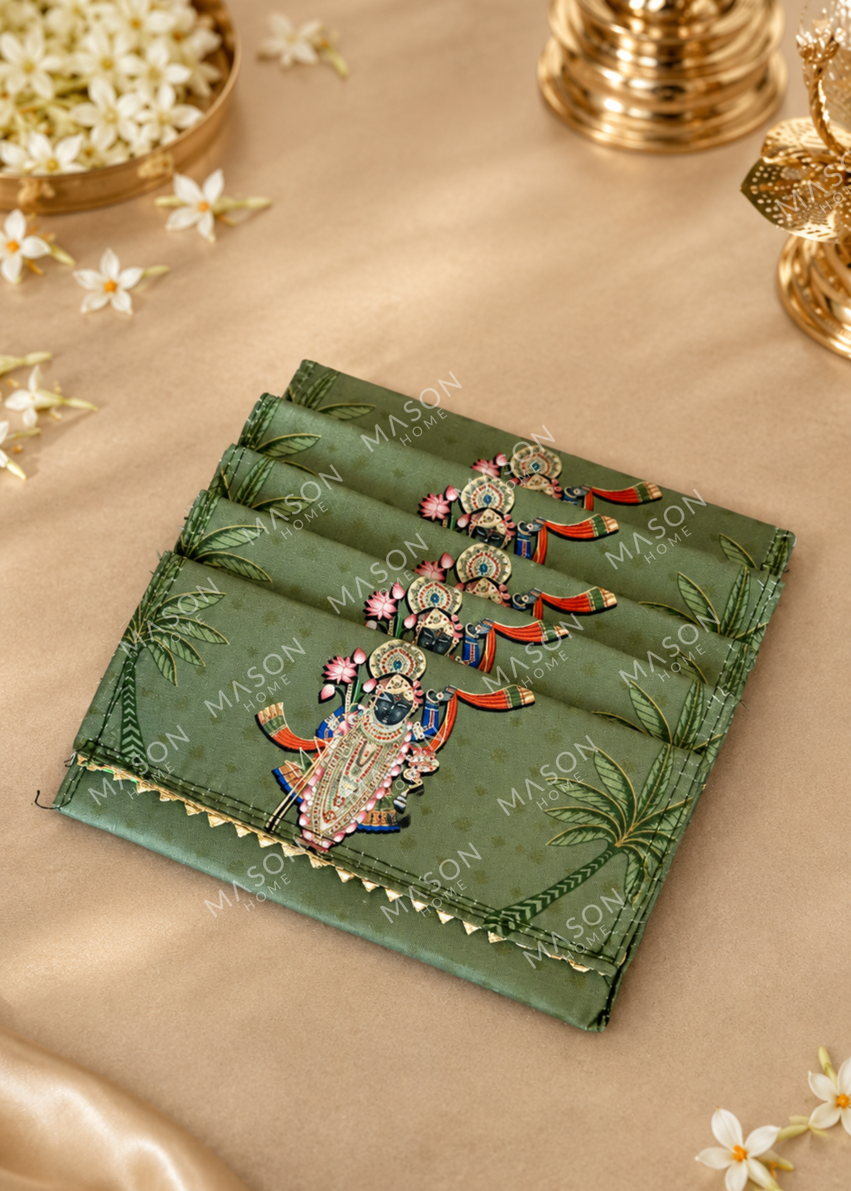 Festive Traditional Envelopes - Green (Set of 5)