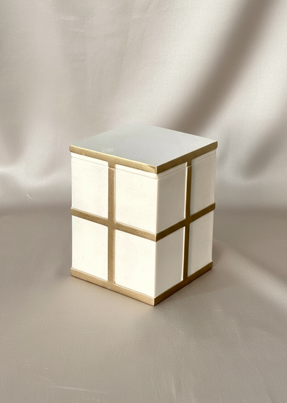 Axia Bathroom Jar - Ivory