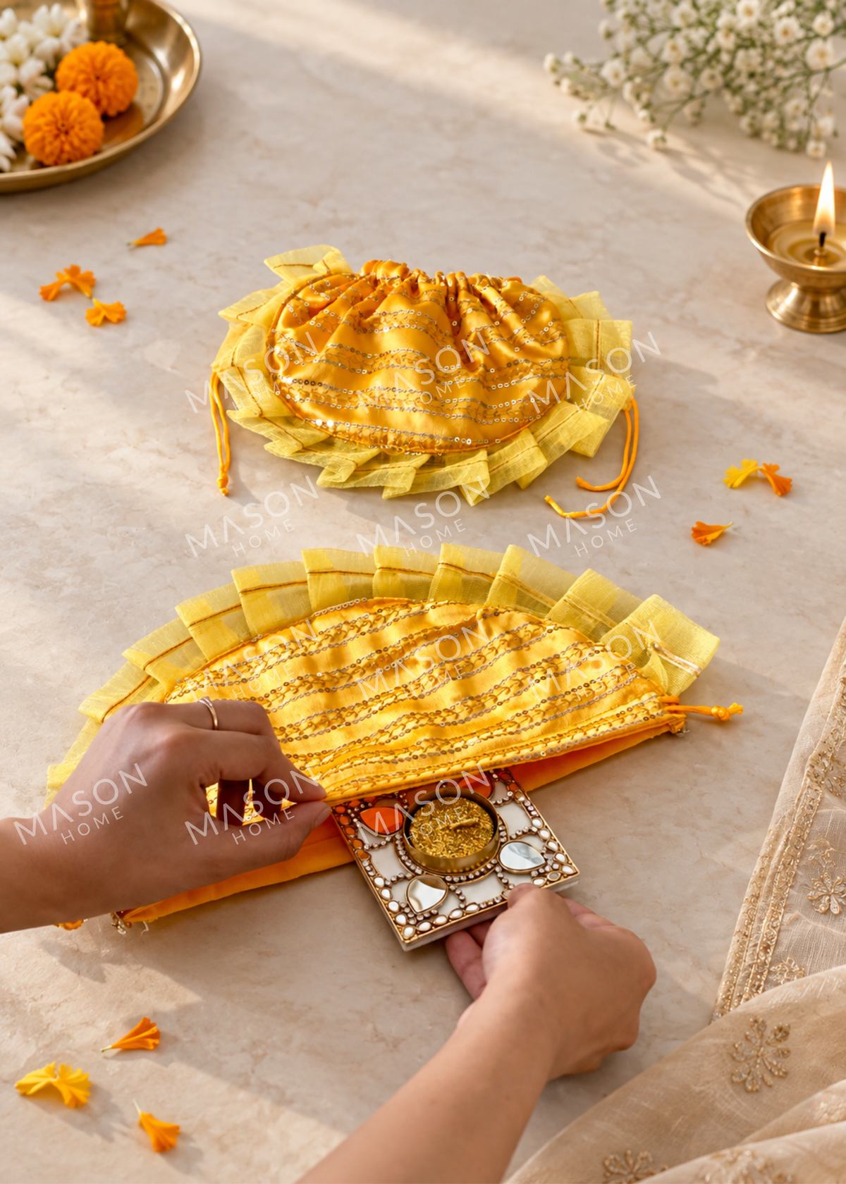Festive Suvarna Potli - Set of 5