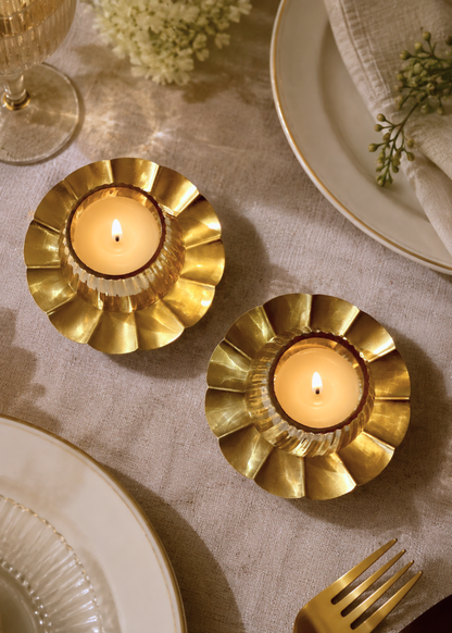 Florette Tea Light Holders - Set of 2