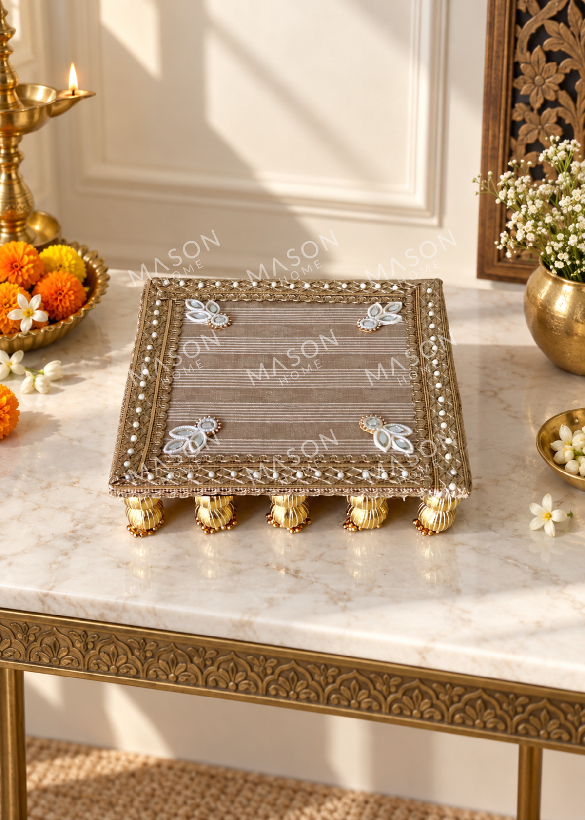 Festive Rajsi Pearl Chowki