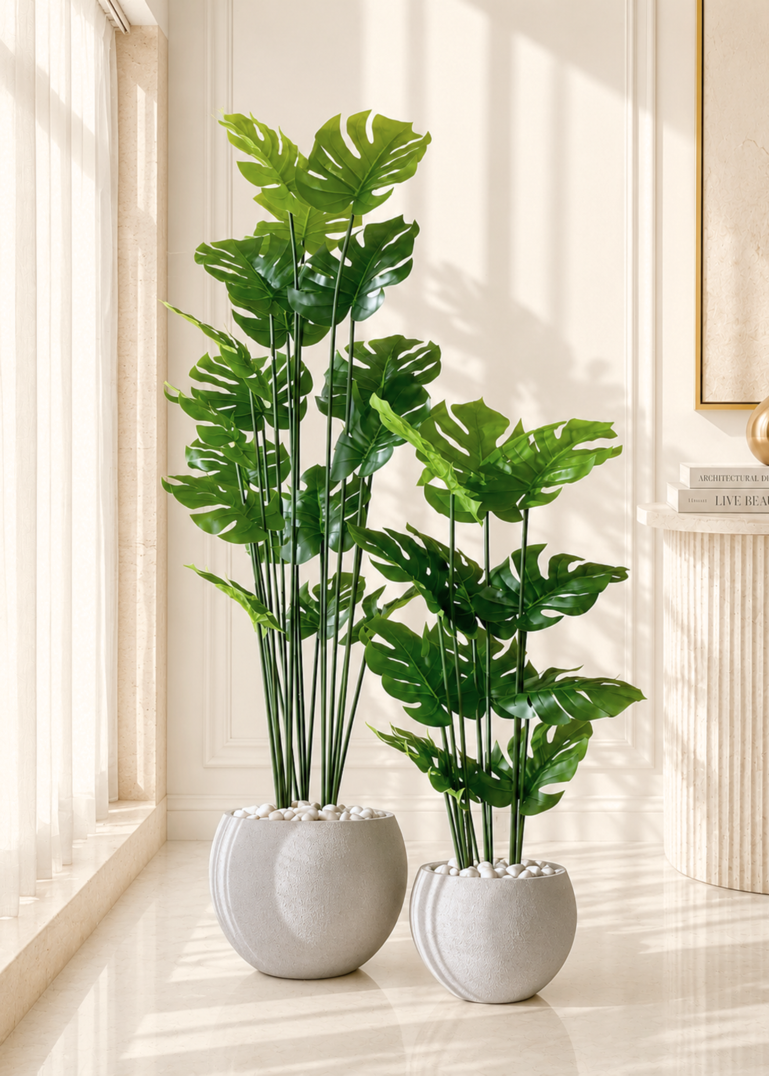 Artificial Lush Monstera Plant - 4 Feet