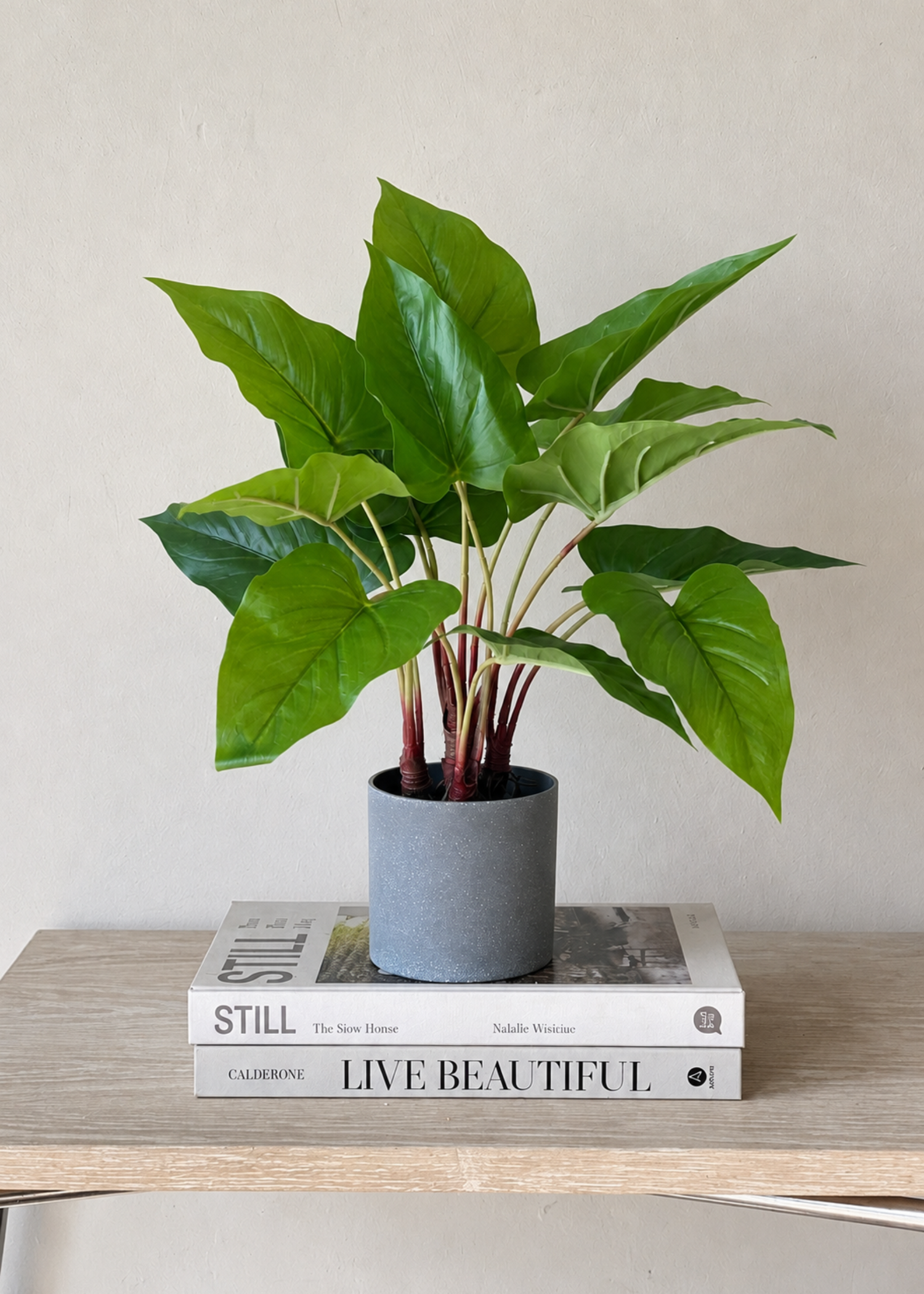 Artificial Green Pothos Plant - 1.5 Feet