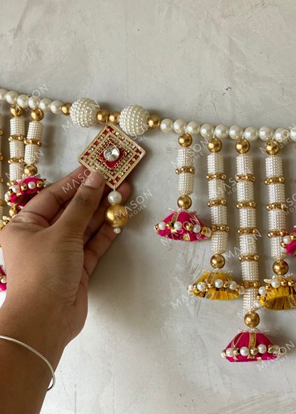 Festive Pink Yellow Toran
