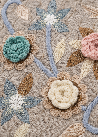 Soft Clay Botanical Cushion Cover