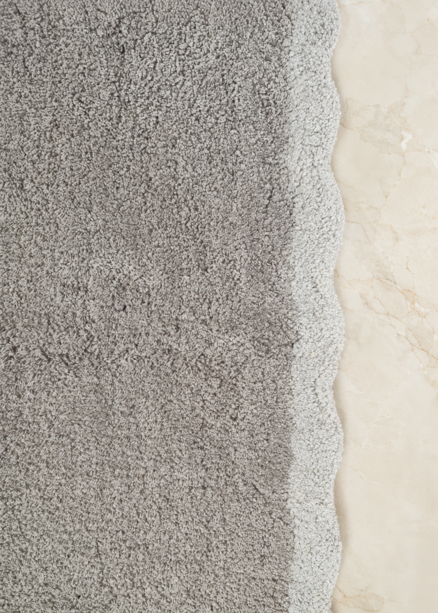 Scallia Anti Slip - Tufted - Cotton Bath Mat - Grey - 60 x 40 cm