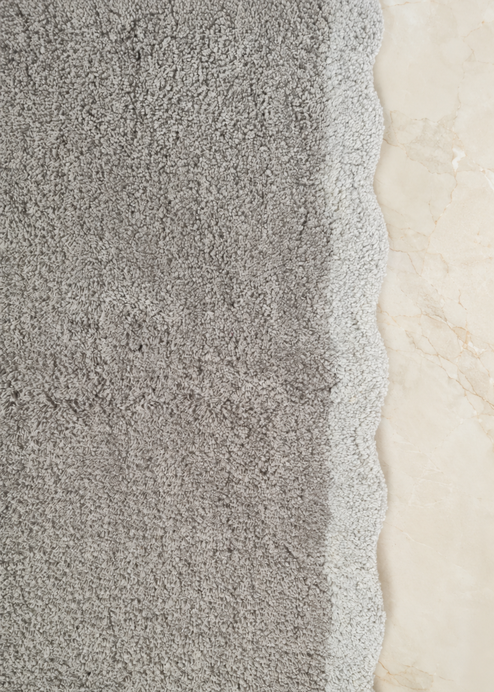 Scallia Anti Slip - Tufted - Cotton Bath Mat - Grey - 60 x 40 cm