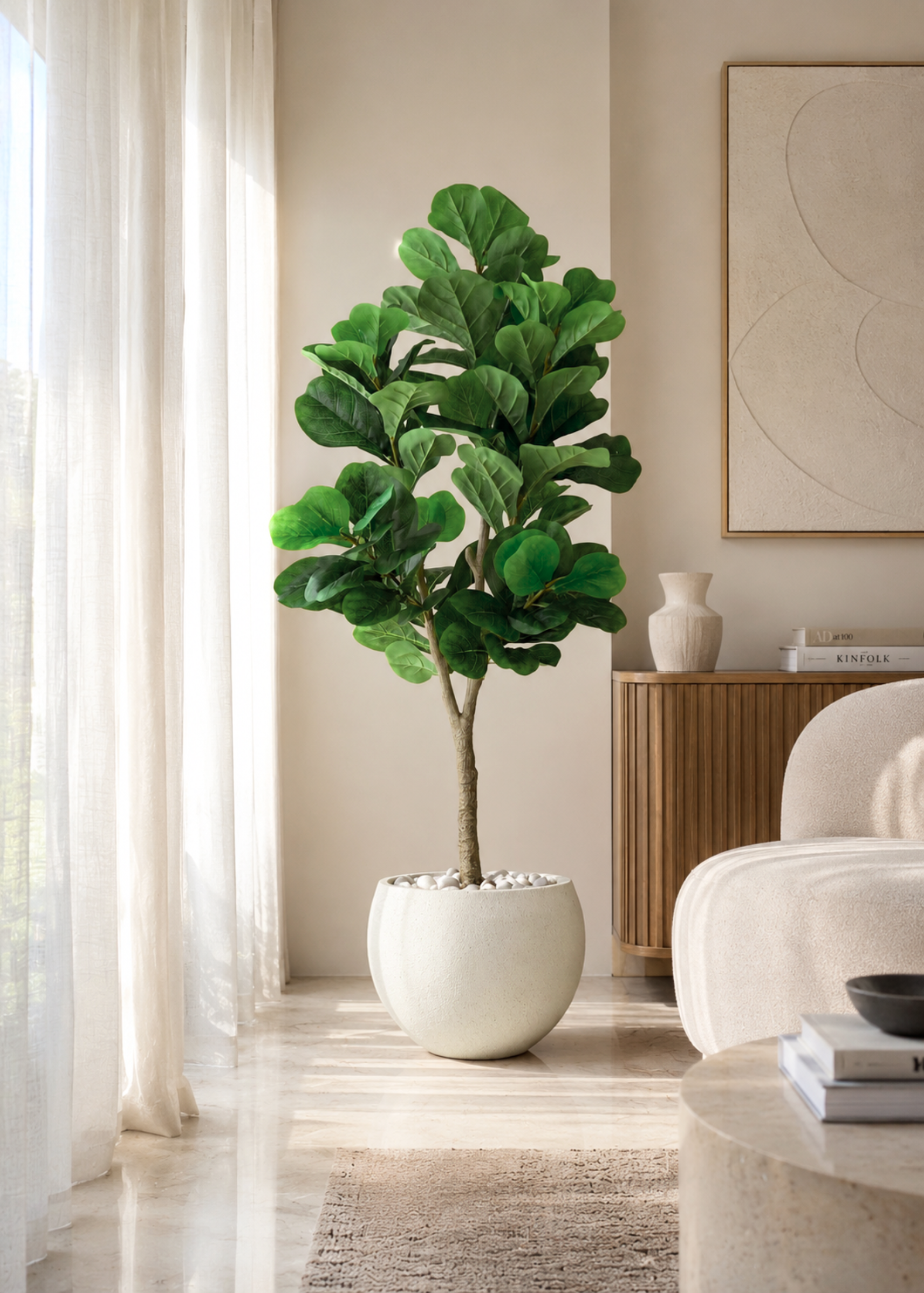 Artificial Decadent Fiddle Plant - 5 Feet