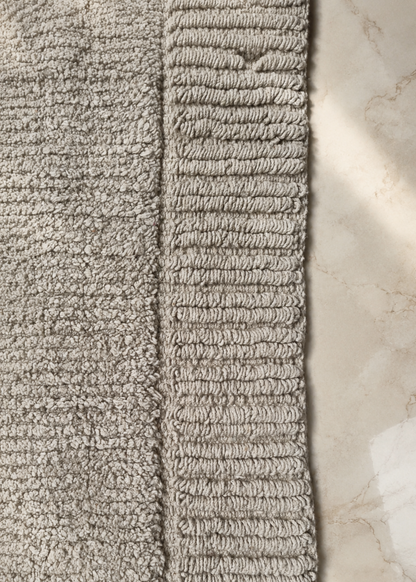 Mysa Anti Slip - Woven - Cotton Bath Mat - Beige - 45 x 30 cm