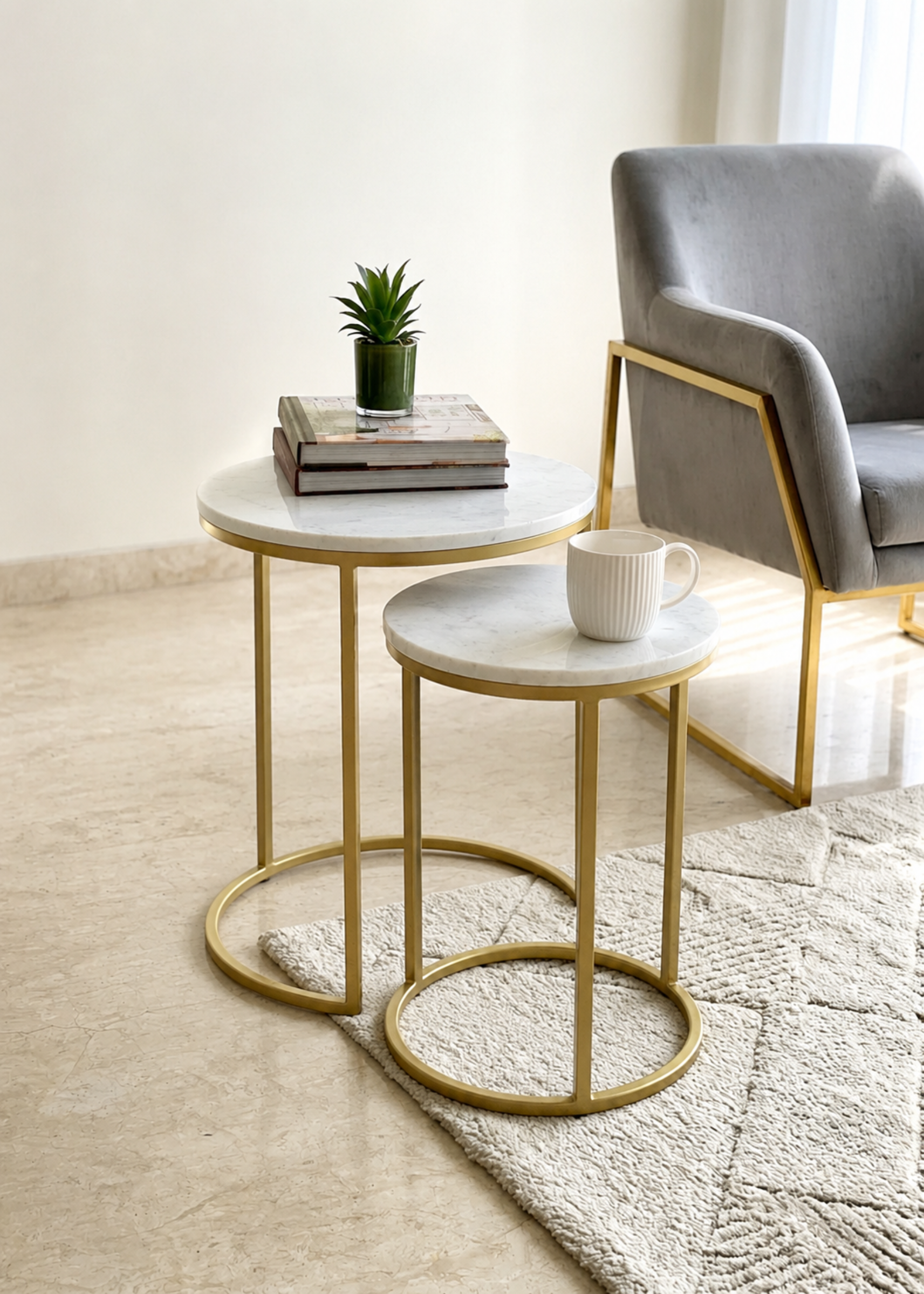 Oxford Marble Side Table (Set of 2)