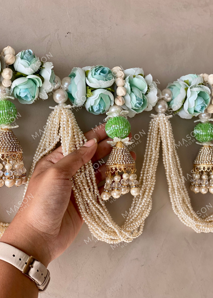 Festive Mint Pearl Toran