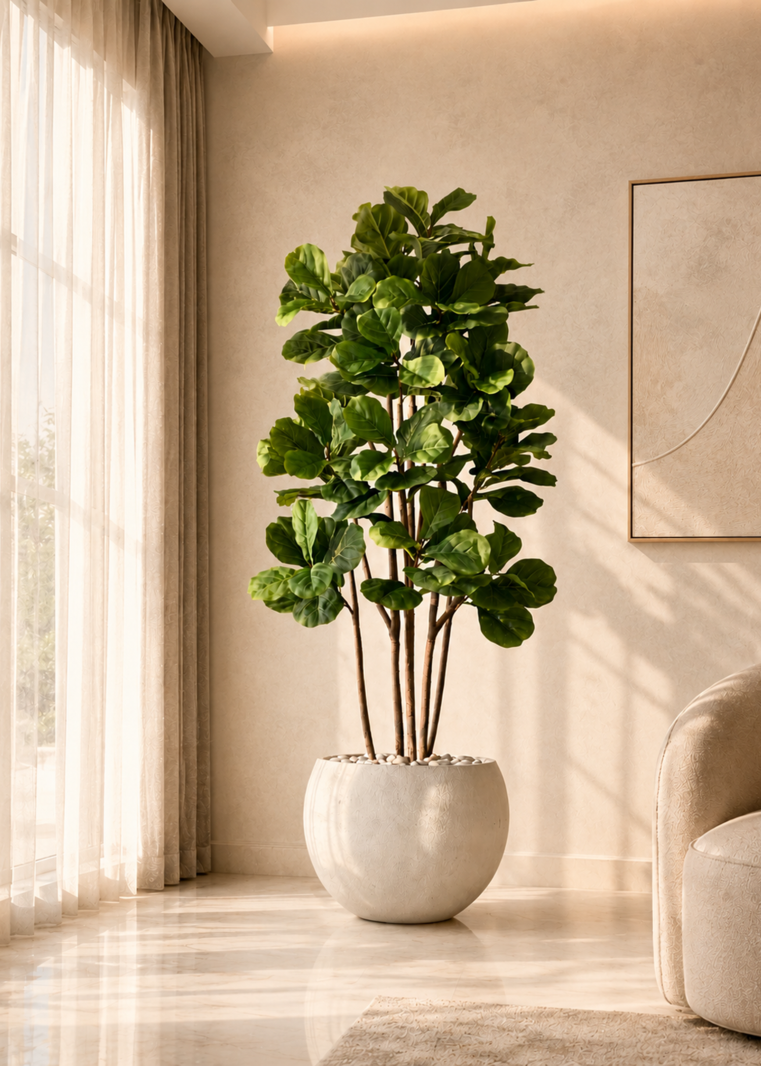 Artificial Fiddle Leaf Fig Plant - 6 Feet