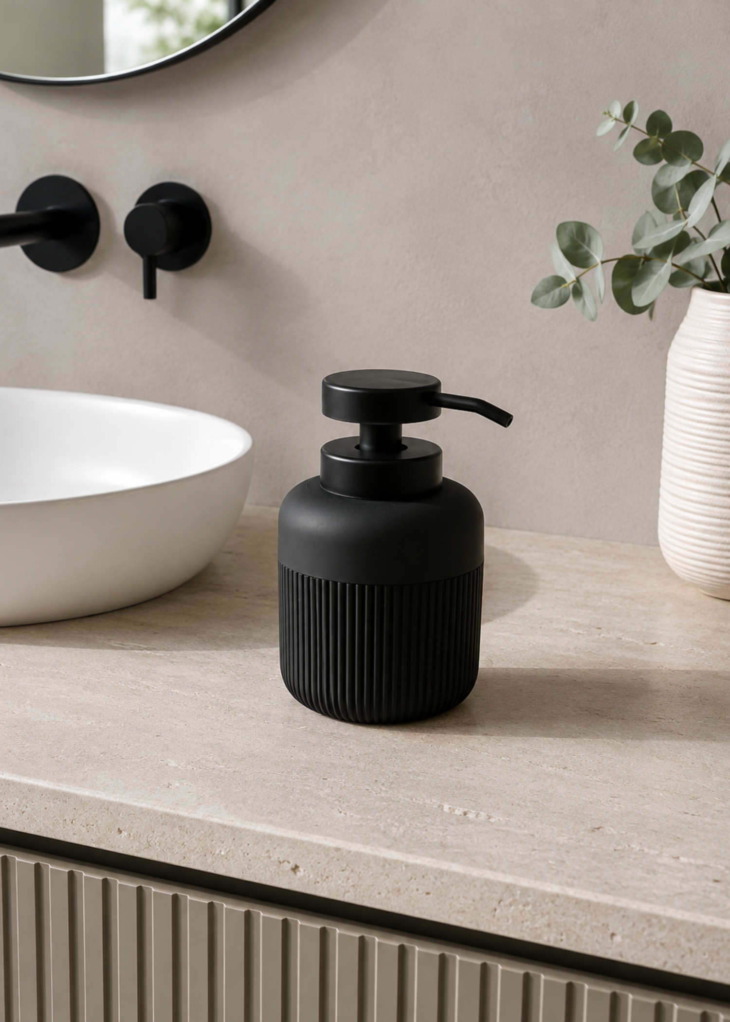 Chaton Bathroom Set- Black (Set of 3)