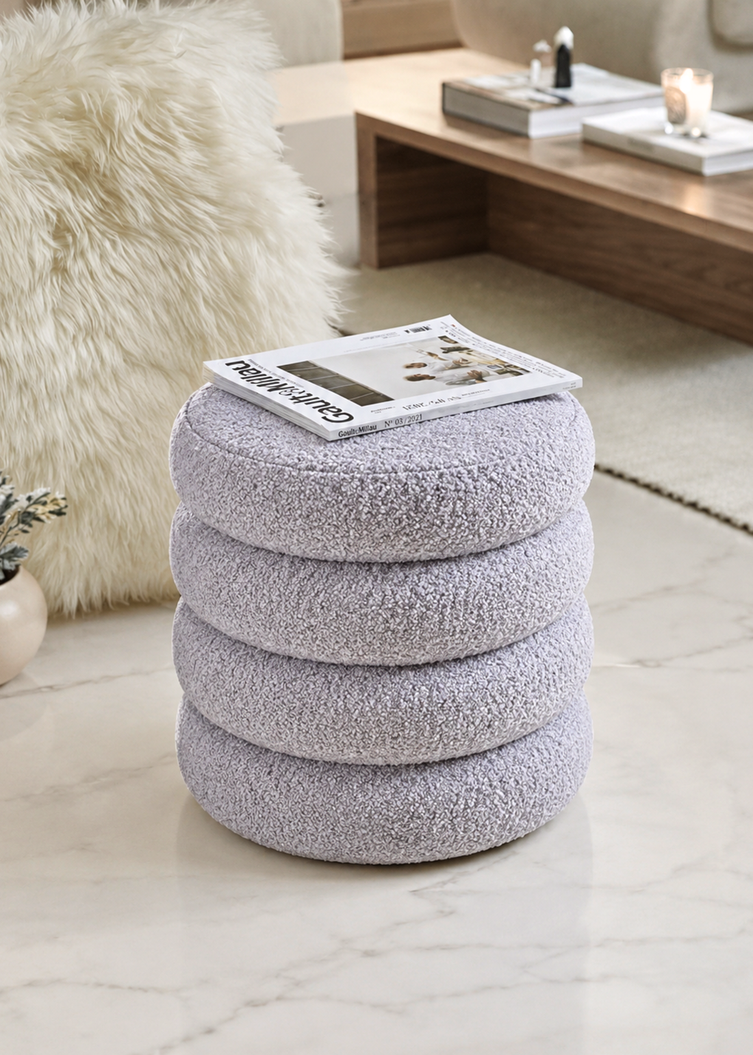 Cloud Boucle Pouffe