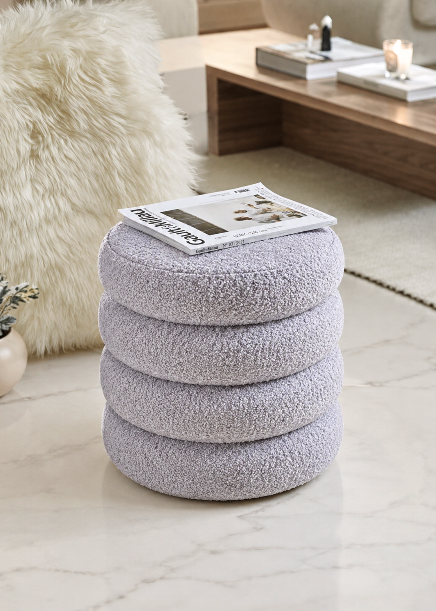Cloud Boucle Pouffe