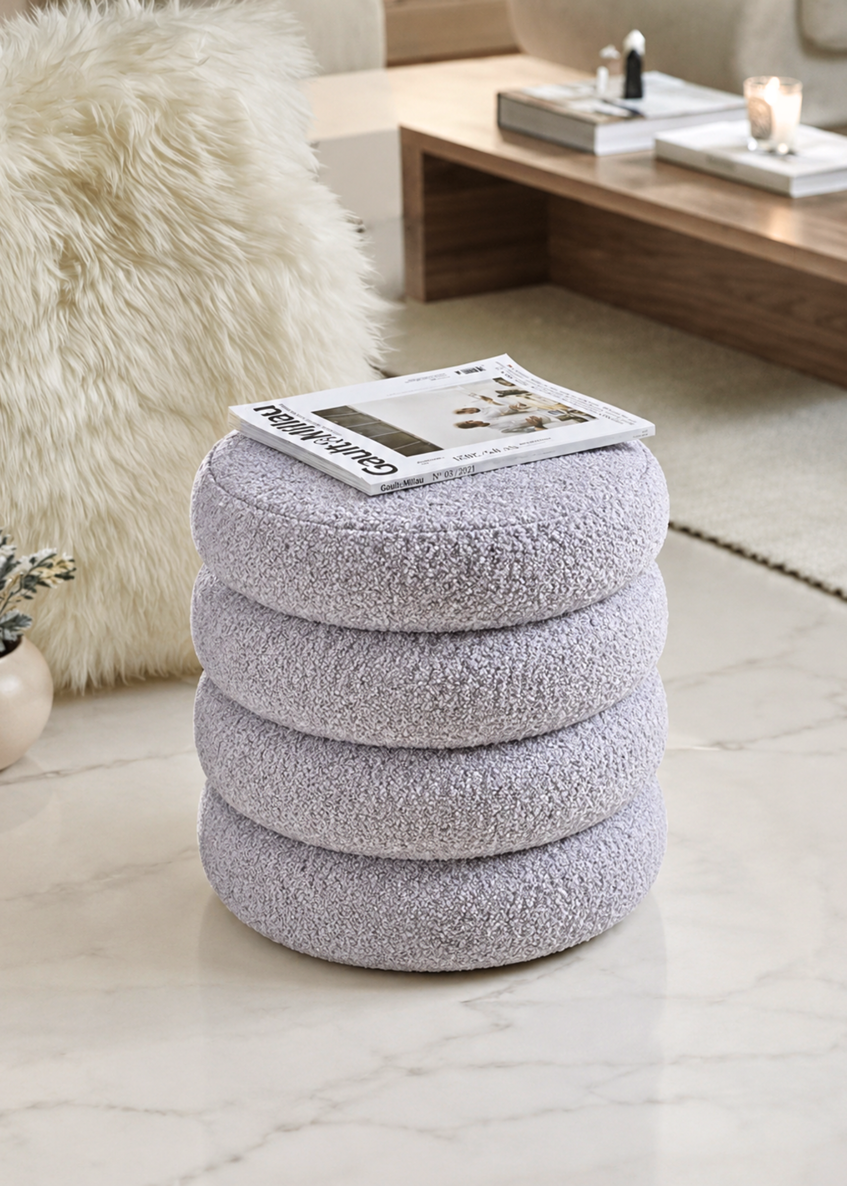 Cloud Boucle Pouffe