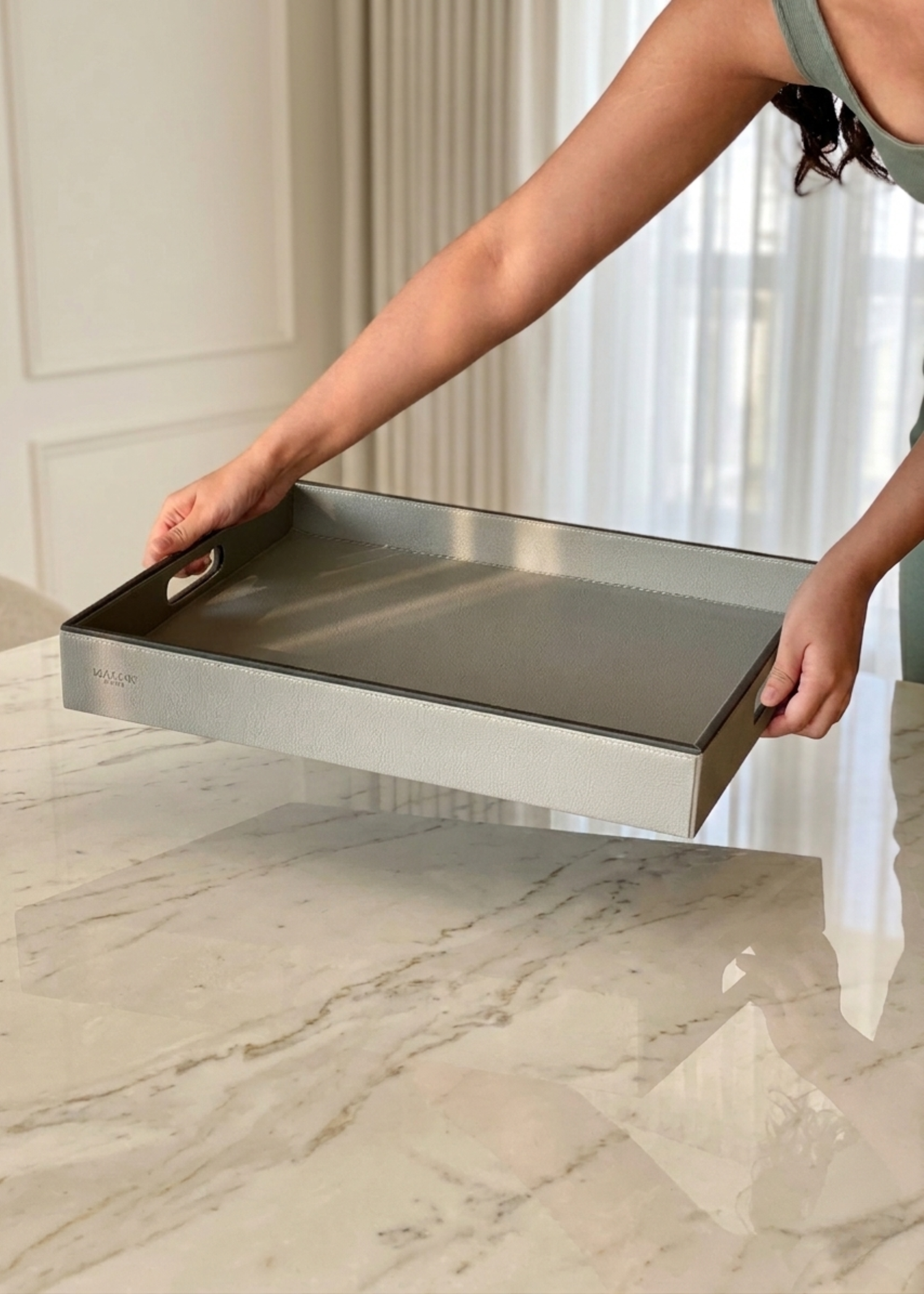 Naples Serving Tray - Grey