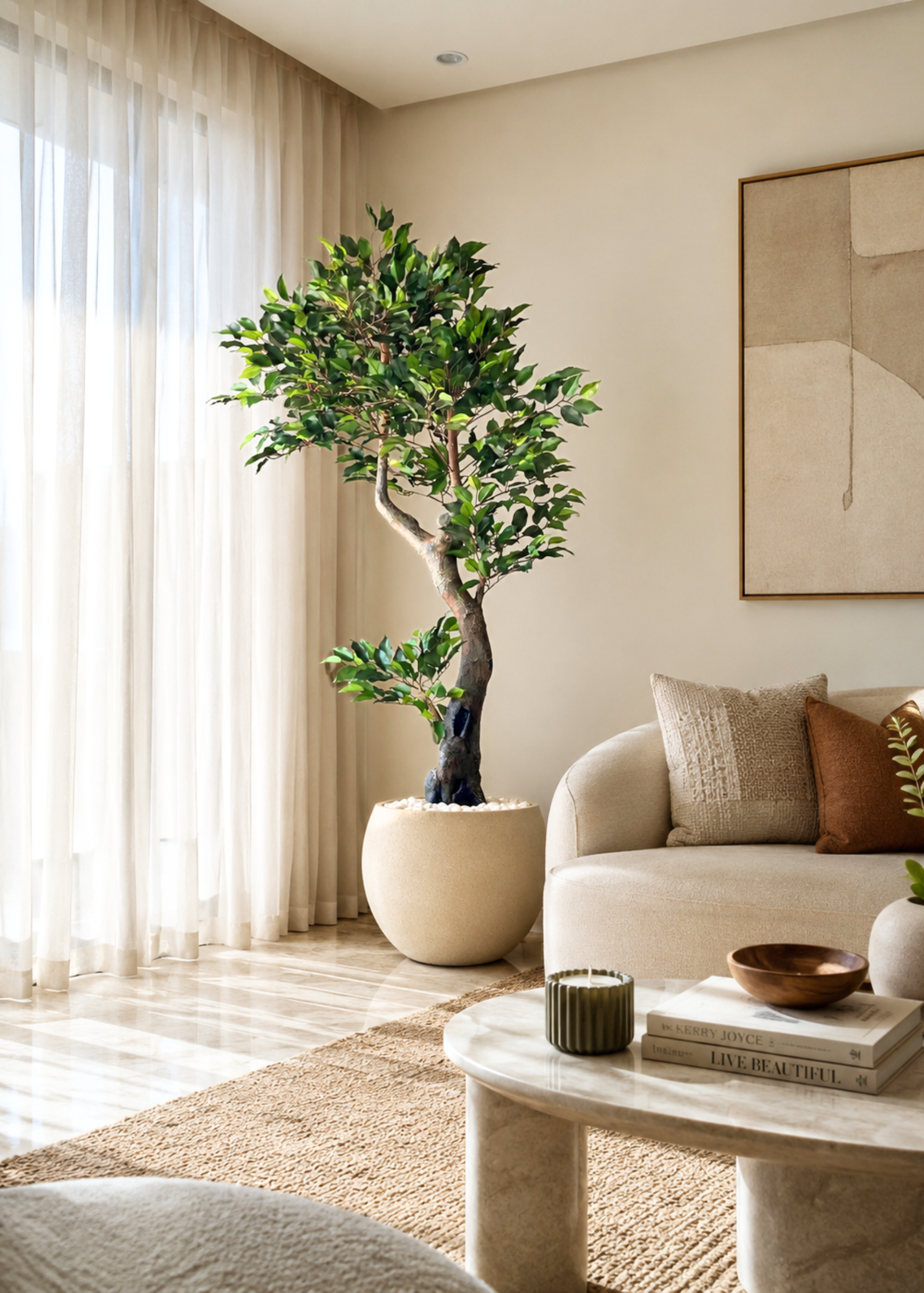 Artificial Twirled Ficus Tree - 6 Feet