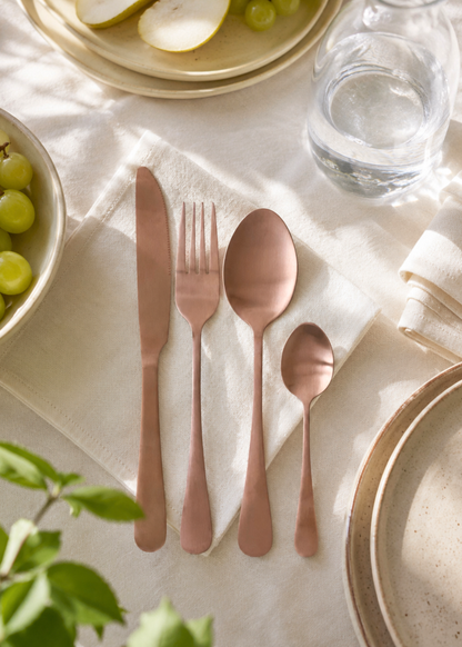 Rose Gold Cutlery Set - 24pcs