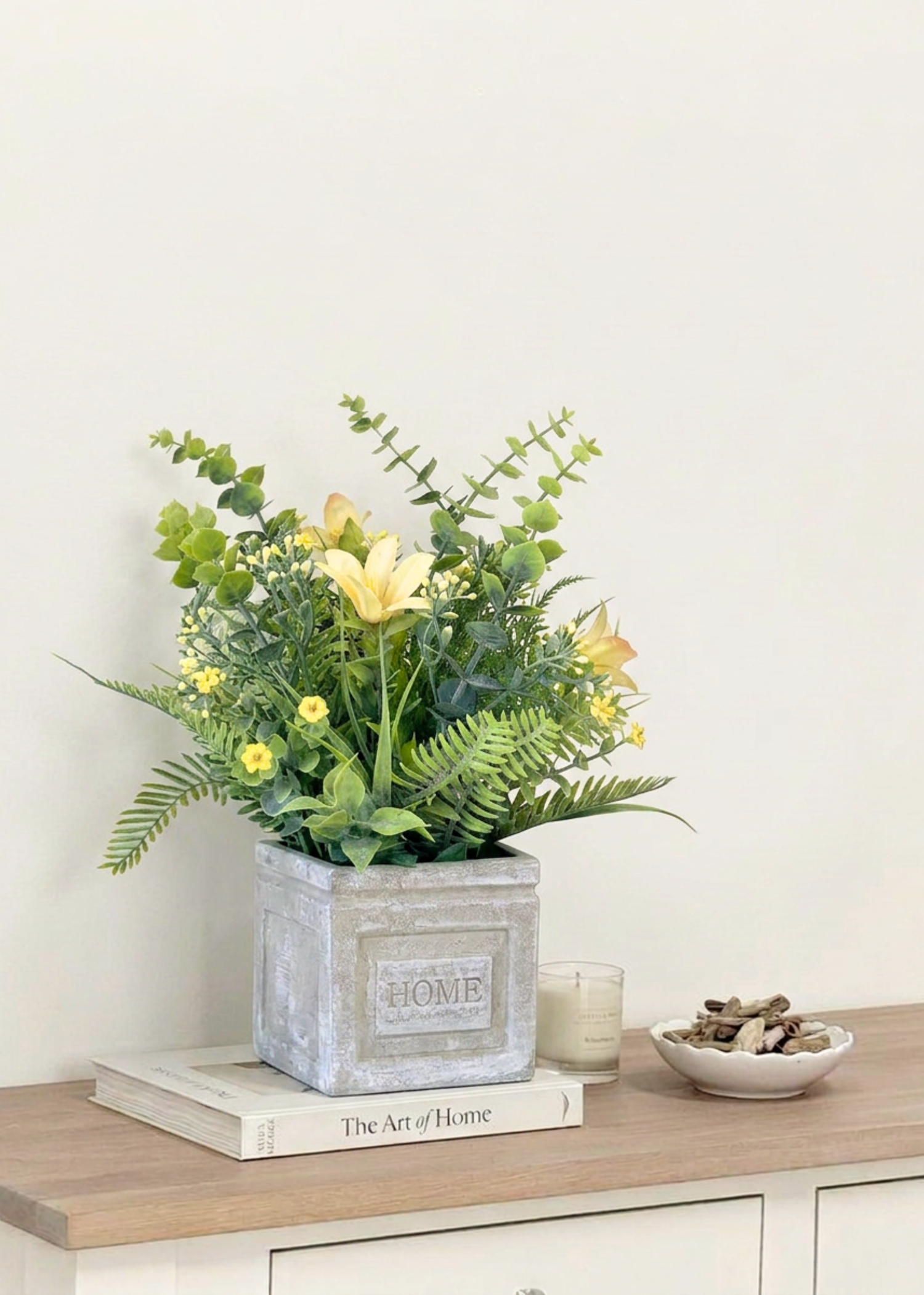 Artificial Lily Meadow Plant - Yellow