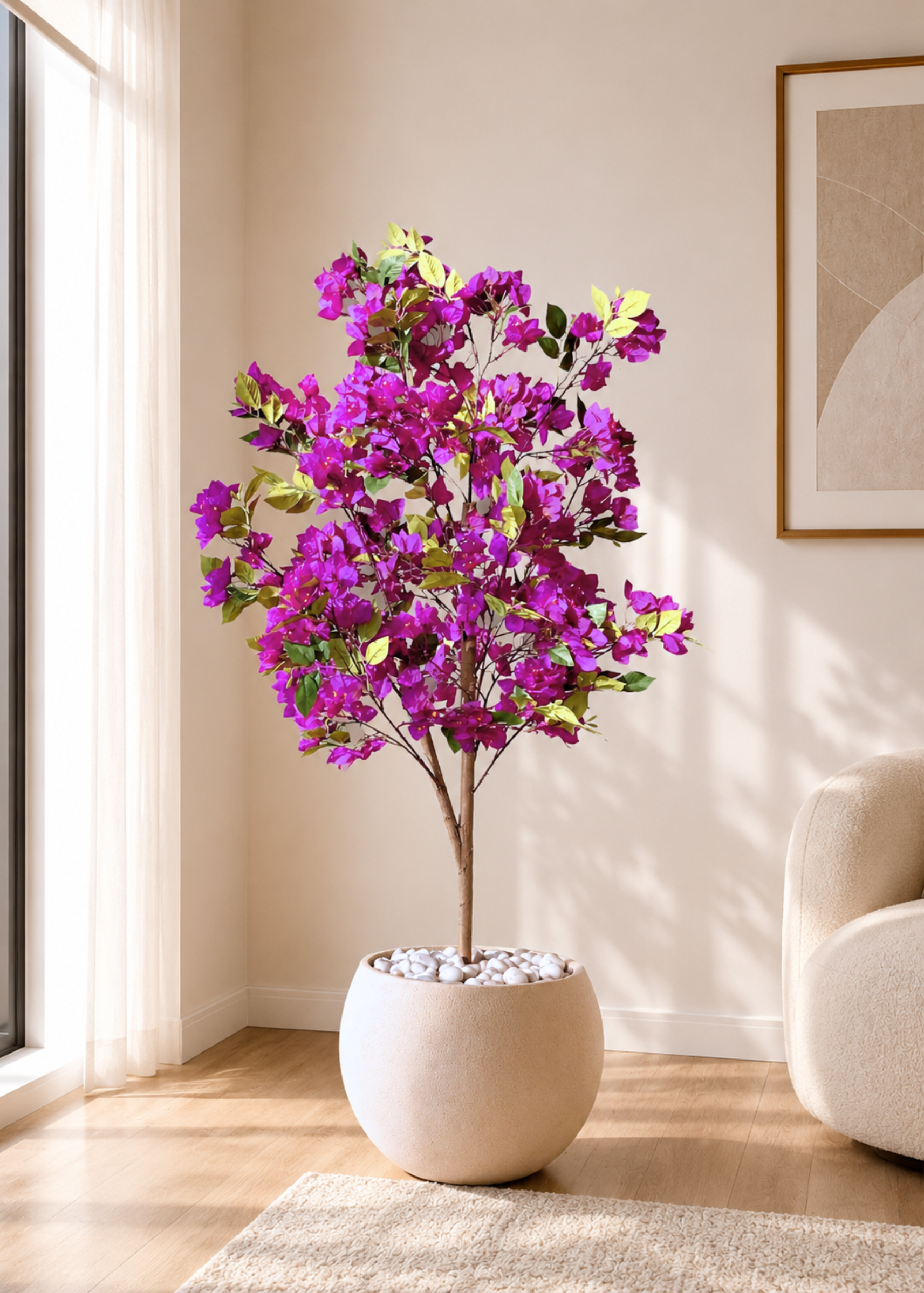 Artificial Purple Bougainvillea Plant - 5 Feet