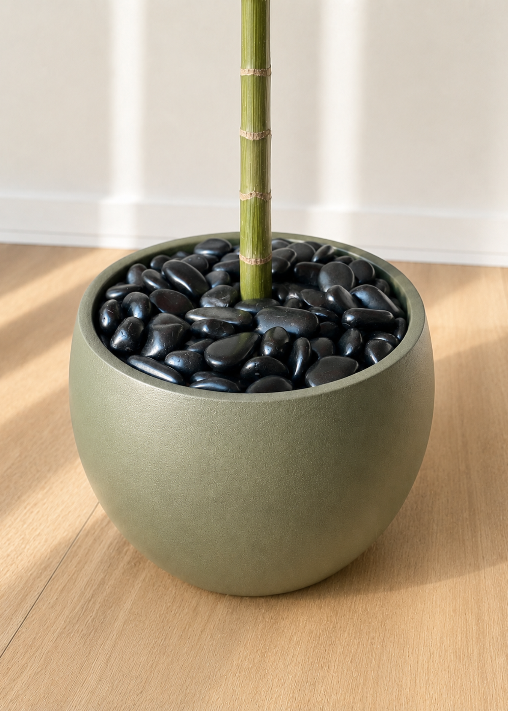 Black Tumbled Pebbles - Set of 2