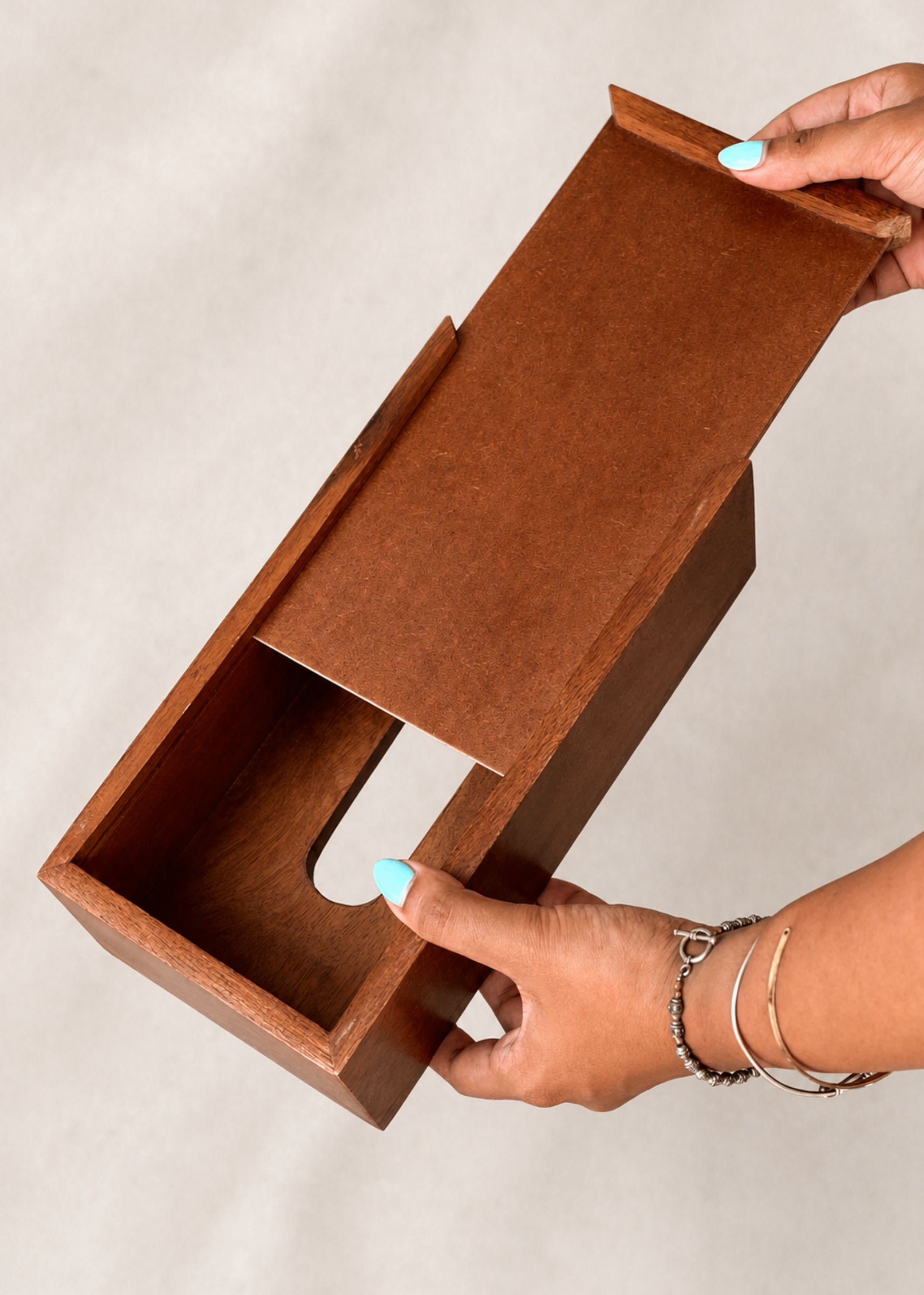 Contour Wooden Tissue Box