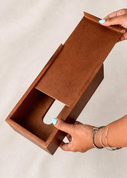 Contour Wooden Tissue Box