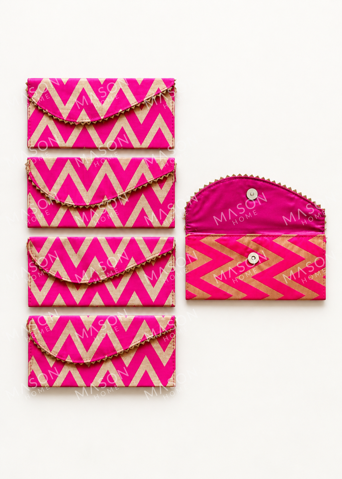 Festive Evara Envelope Dark Pink - Set of 5