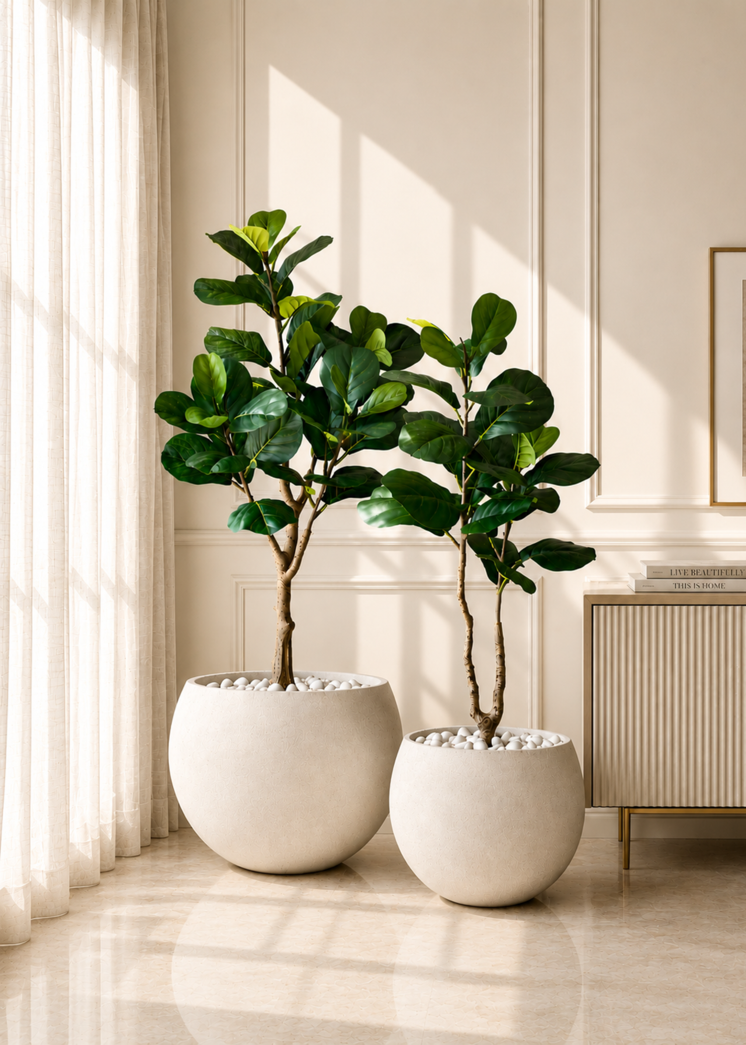 Artificial Natura Fiddle Leaf Plant - 3 Feet