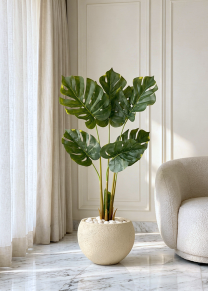 Artificial Evergreen Monstera Plant - 3.5 Feet